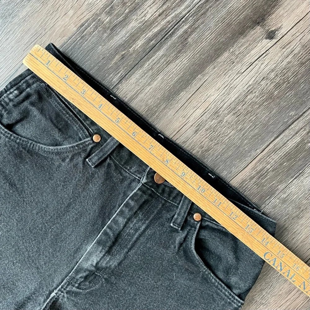 Vintage Wrangler Black Jeans Denim Pants Sz 29 x 30 Retro Cowboy Western - Picture 11 of 14